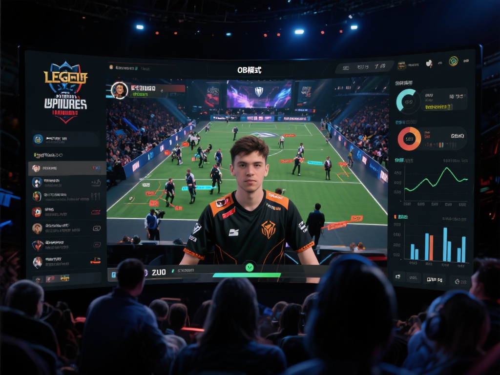 以《英雄联盟》世界赛为例，在蜘蛛电竞OB模式中，观